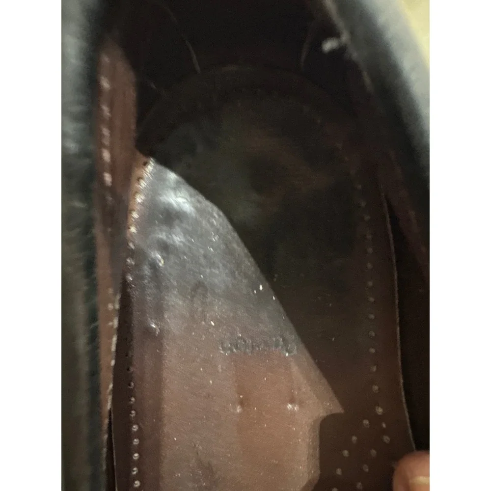 Johnston Murphy Penny Loafer Mens 10 A 246350 Black Leather Classic Dress Shoes